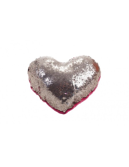 PELUCHE COJIN CORAZON LENTEJUELAS 30 CM 