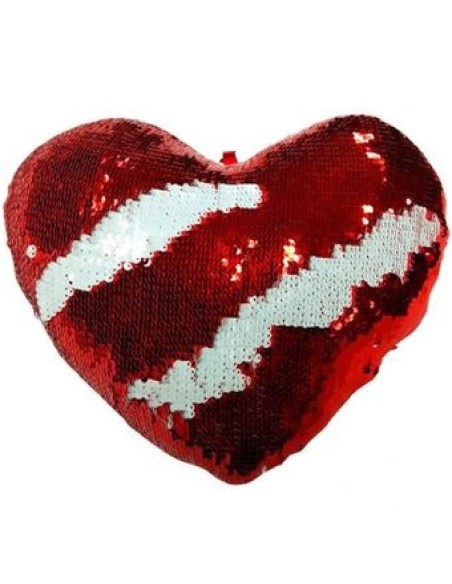 PELUCHE COJIN CORAZON LENTEJUELAS 30 CM 