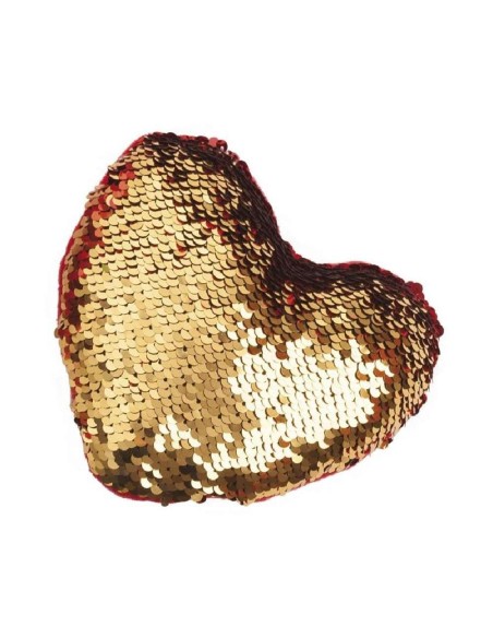 PELUCHE COJIN CORAZON LENTEJUELAS 30 CM 
