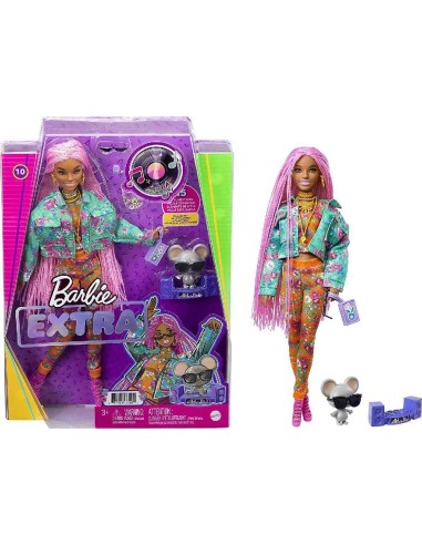 BARBIE EXTRA MUÑECA ARTICULADA CON TRENZ