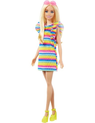 BARBIE FASHIONISTA CON VESTIDO ARCOÍRIS 