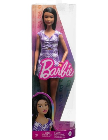 BARBIE FASHIONISTA CON VESTIDO DE CUADRO