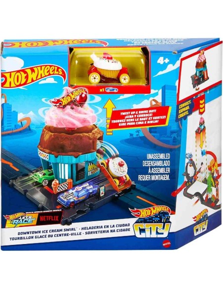 HOT WHEELS CITY PISTA LET`S RACE HELADER