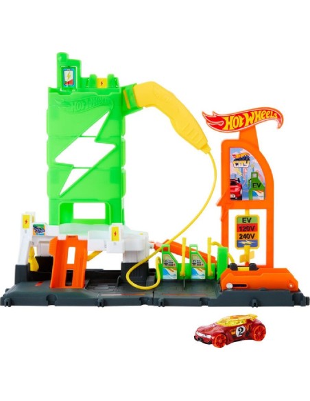 Hot Wheels City Estación De Carga De Elé