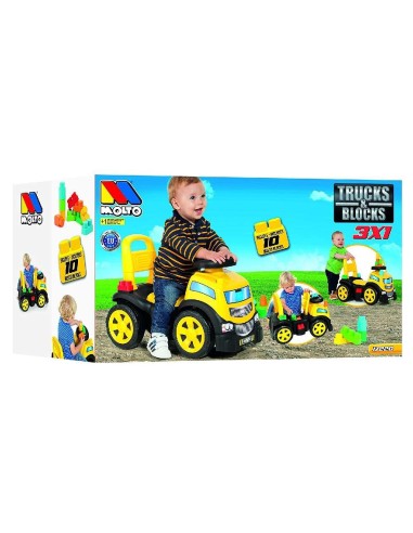 Correpasillos 3 en 1 Amarillo + 10 Bloqu