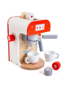 MAQUINA DE CAFE MADERA CON 8 ACCESORIOS 2