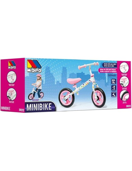 BICICLETA SIN PEDALES ROSA MOLTO