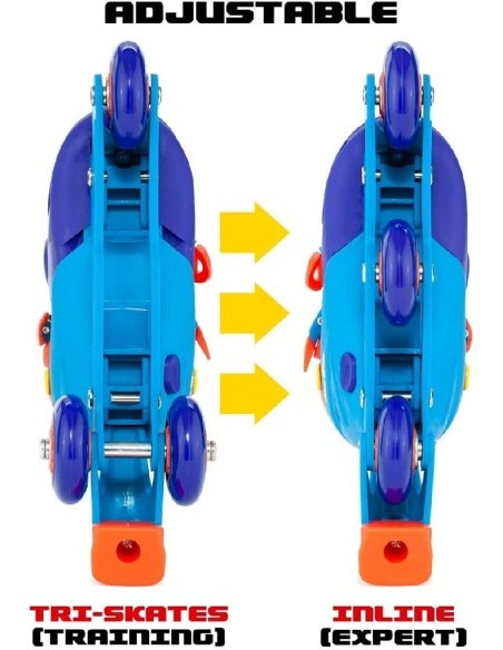 PATINES EN LINEA EXTENSIBLE AZUL T-31-34