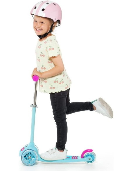 Maxi Patinete 3 ruedas rosa con luces