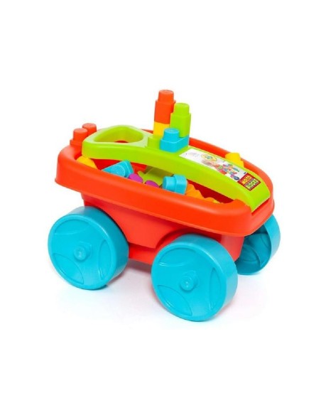 Carrito con 20 Bloques Rojo