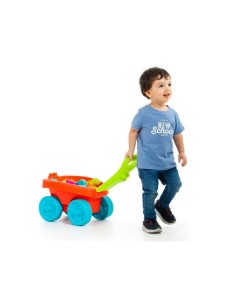 Carrito con 20 Bloques Rojo 2