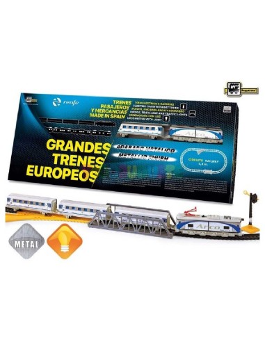 TREN VIAJEROS RENFE METALICO CON LUZ
