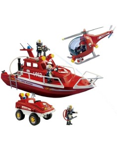 SET BOMBEROS CON MOTOR SUBMARINO PLAYMOB 2
