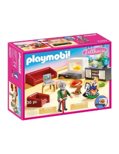 PLAYMOBIL DOLL HOUSE SALON CON CHIMENEA 