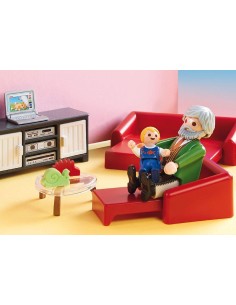 PLAYMOBIL DOLL HOUSE SALON CON CHIMENEA  2