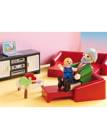 PLAYMOBIL DOLL HOUSE SALON CON CHIMENEA 