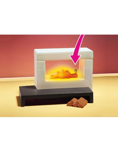 PLAYMOBIL DOLL HOUSE SALON CON CHIMENEA 
