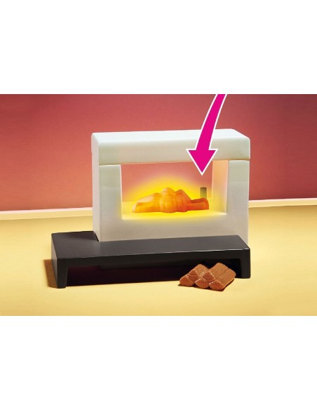 PLAYMOBIL DOLL HOUSE SALON CON CHIMENEA 