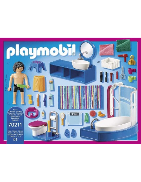 PLAYMOBIL DOLL HOUSE BAÑO 70211