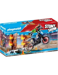 STUNTSHOW MOTO CON MURO DE FUEGO 70553
