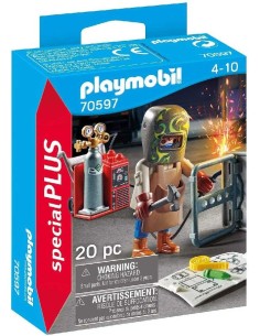 PLAYMOBIL SOLDADOR CON EQUIPO 70597