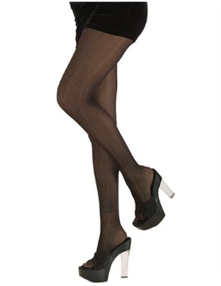 PANTY MEDIAS NEGRAS PURPURINA BRILLANTE