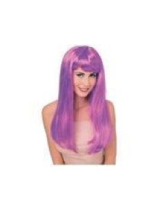 PELUCA GLAMOUR VIOLET LARGA FLEQUILLO
