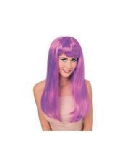 PELUCA GLAMOUR VIOLET LARGA FLEQUILLO