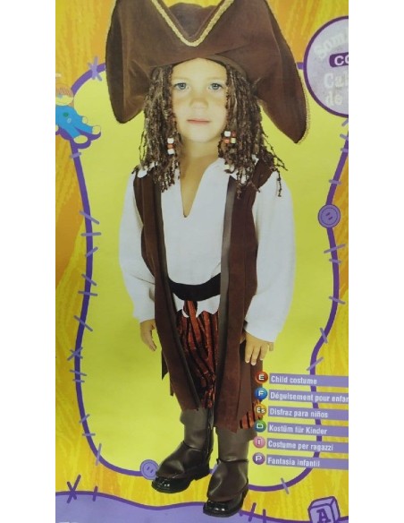 DISFRAZ PIRATA DEL CARIBE 4-6 AÑOS