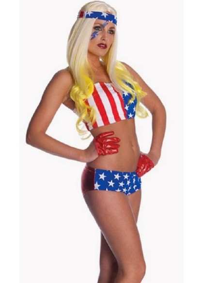 DISFRAZ DE LADY GAGA BANDERA USA TALLA S