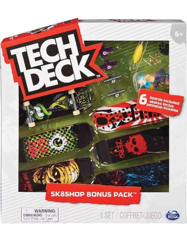 TECH DECK - FINGER SKATE - PACK 6 TABLAS