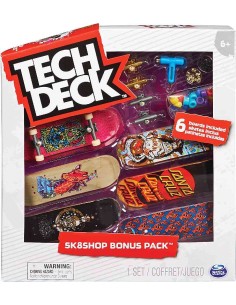 TECH DECK - FINGER SKATE - PACK 6 TABLAS 2