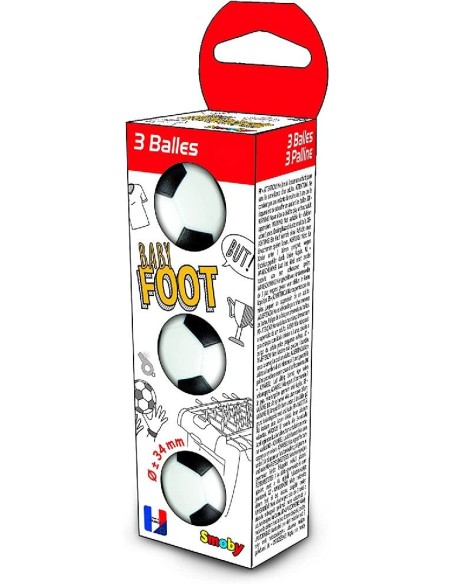 3 PELOTAS FUTBOLIN PLASTICO