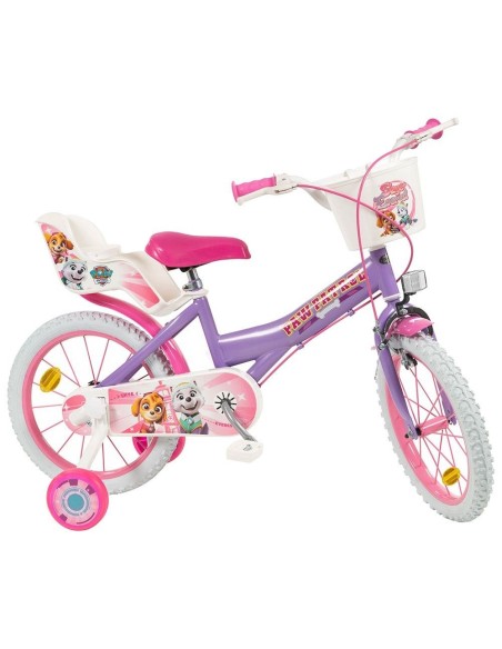 BICICLETA PAW PATROL MORADA 16`