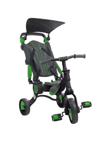 TRICICLO GALILEO 4EN1 COLOR NEGRO + VERD