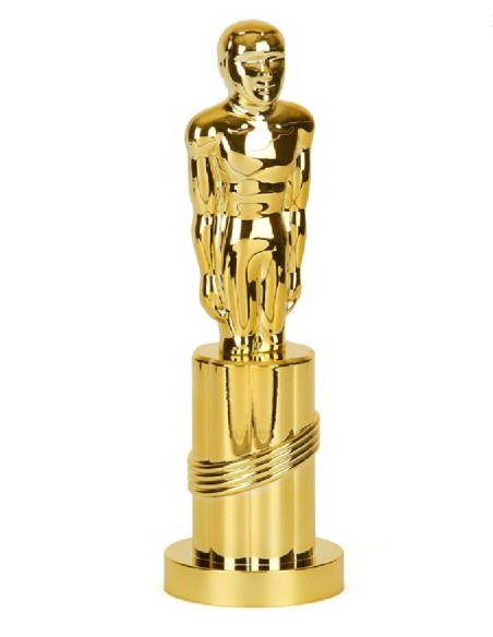 ESTATUA DE PLÁSTICO, DORADA OSCAR