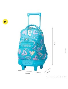 MOCHILA ESCOLAR RUEDAS TOTTO MEDIANA RES 2