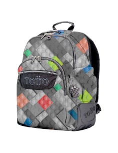MOCHILA ESCOLAR ESTAMPADO PIEZAS- MORRAL