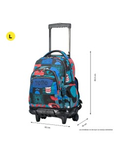MOCHILA ESCOLAR RUEDAS TOTTO GRANDE BOMP 2