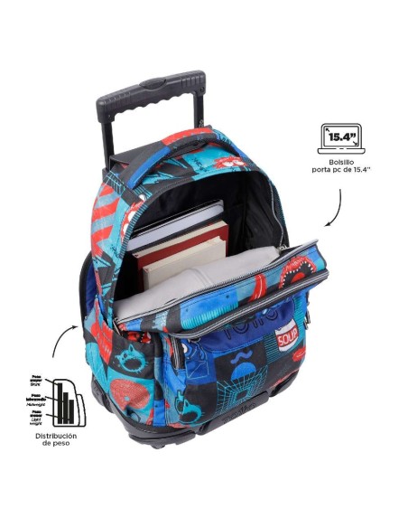 MOCHILA ESCOLAR RUEDAS TOTTO GRANDE BOMP