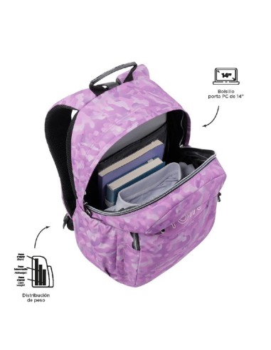MOCHILA ESCOLAR MEDIANA CAMUFLAJE -MORRA
