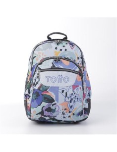 MOCHILA ESCOLAR LIENZO FLORAL - MORRAL C