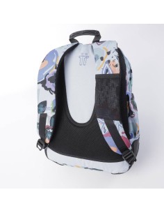 MOCHILA ESCOLAR LIENZO FLORAL - MORRAL C 2