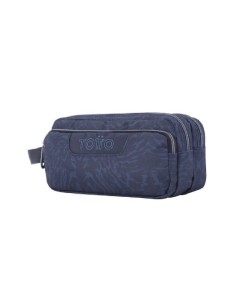 ESTUCHE ESCOLAR TRES COMPARTIMENTOS AZUL