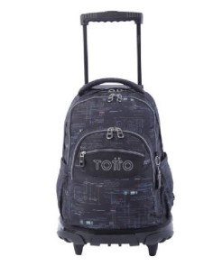 MOCHILA ESCOLAR CON RUEDAS LETRAS INTERN