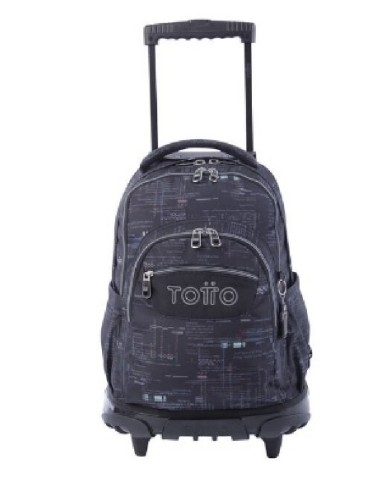 MOCHILA ESCOLAR CON RUEDAS LETRAS INTERN