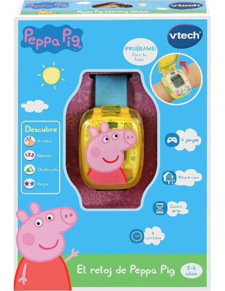RELOJ PEPPA PIG AMARILLO Y AZUL