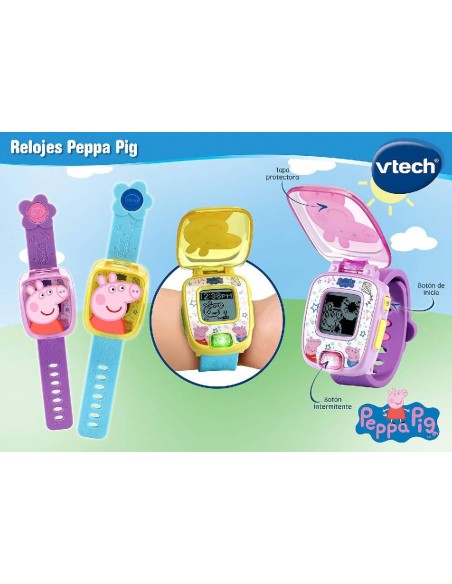 RELOJ PEPPA PIG AMARILLO Y AZUL