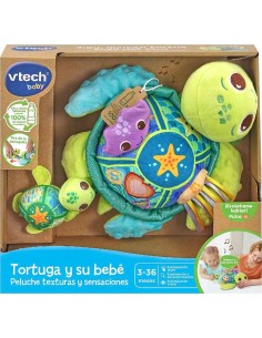 ECO TORTUGA Y SU BEBE PELUCHE TEXTURAS Y