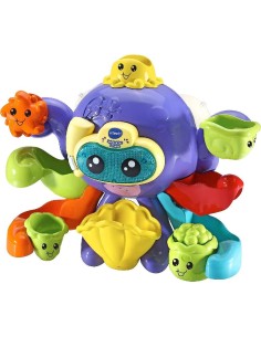 Pulpo bebé Juega en el baño